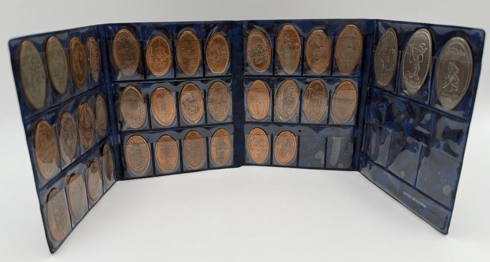 Walt Disney World Pressed Penny Quarter Collection Album Souvenir 37 Coins